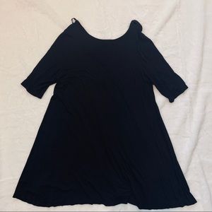 Black T shirt dress mid sleeve